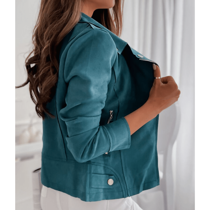 R&B | Bikerjacke Stylische Übergangsjacke mit Reißverschlussdetails