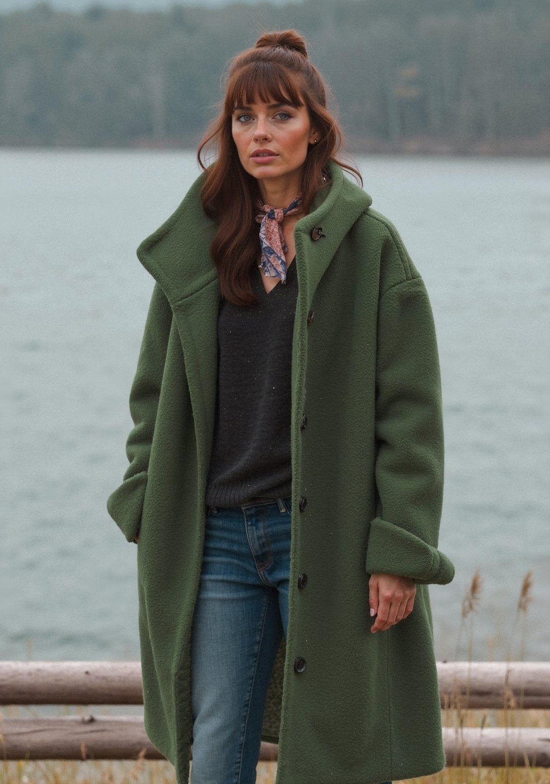 R&B | Oversize-Jack - stilvolle Fleece-Damenoutdoor