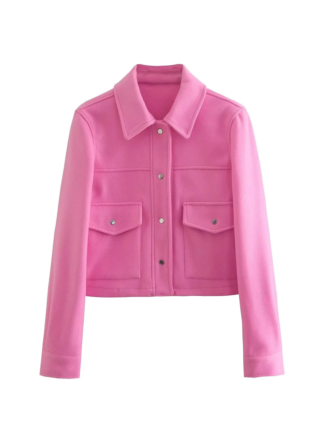 R&B | Kurzjacke - Wollmischung - Maßgeschneiderte Passform - Utility-Stil - Knopfverschluss