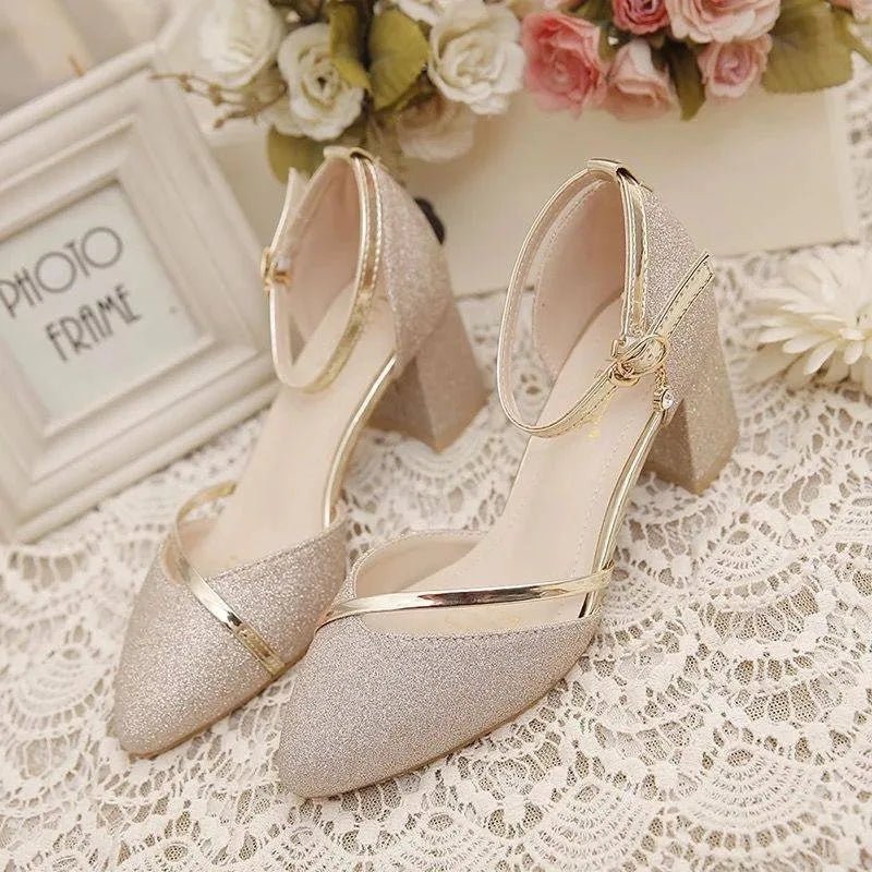 R&B | Elegante Blockabsatzschuhe für Frauen Knöchelriemen
