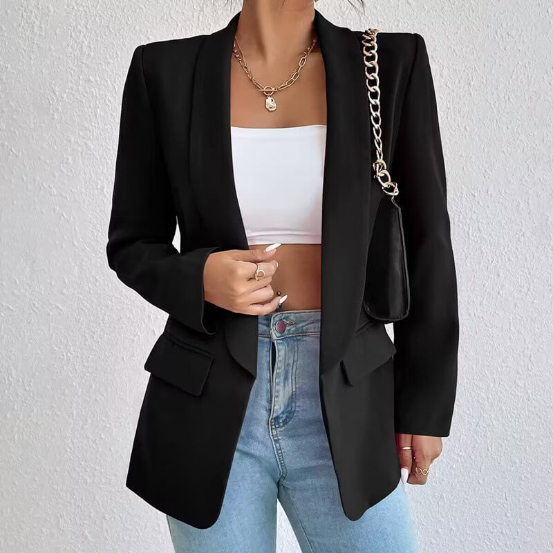 R&B | Langarm Offene Front Blazer - Moderne