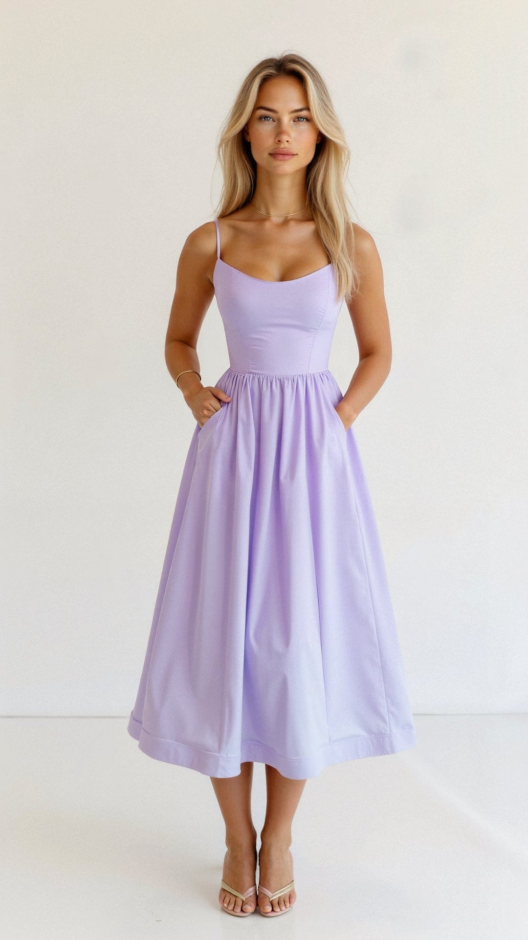 R&B | Elegantes Ärmelloses Midikleid für Damen