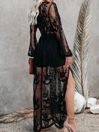 R&B | Elegantes und Fließendes Boho Spitzen-Maxikleid für Damen