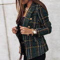 R&B | Langarm Kariert Blazer - Strick