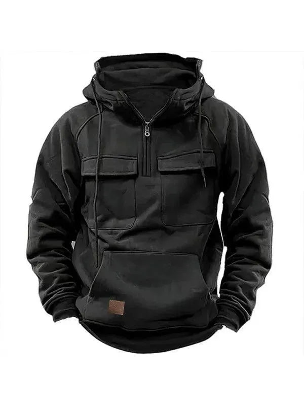 R&B | Mehrfach-Taschen Kapuzen Herren Winterjacke