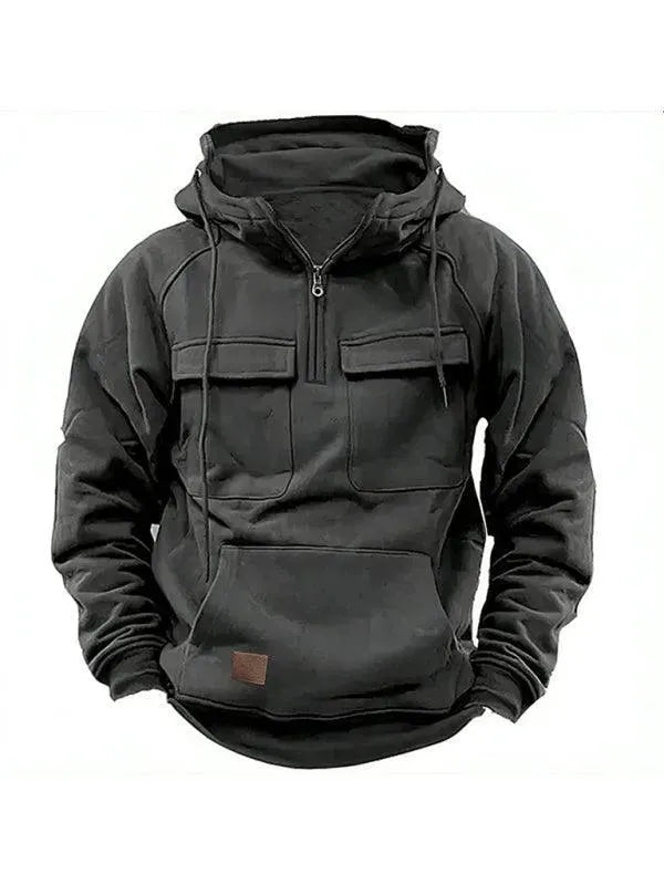R&B | Mehrfach-Taschen Kapuzen Herren Winterjacke