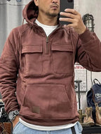 R&B | Mehrfach-Taschen Kapuzen Herren Winterjacke