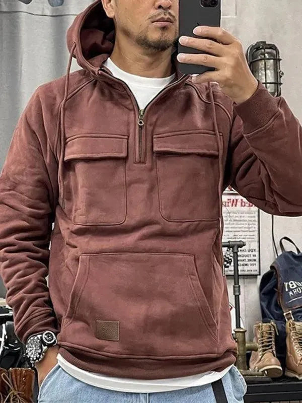 R&B | Mehrfach-Taschen Kapuzen Herren Winterjacke