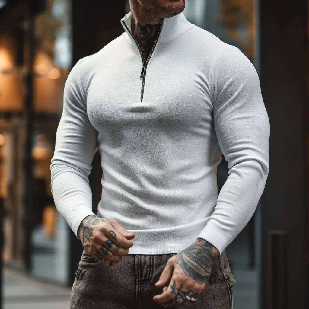 R&B | Muskel Fit Halbzip Pullover - Stilvoll & Bequem