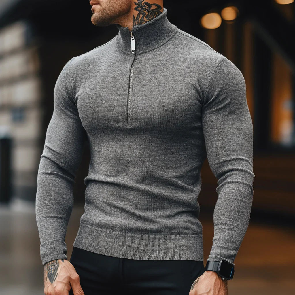 R&B | Muskel Fit Halbzip Pullover - Stilvoll & Bequem