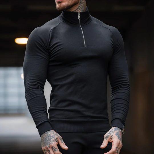 R&B | Muskel Fit Halbzip Pullover - Stilvoll & Bequem