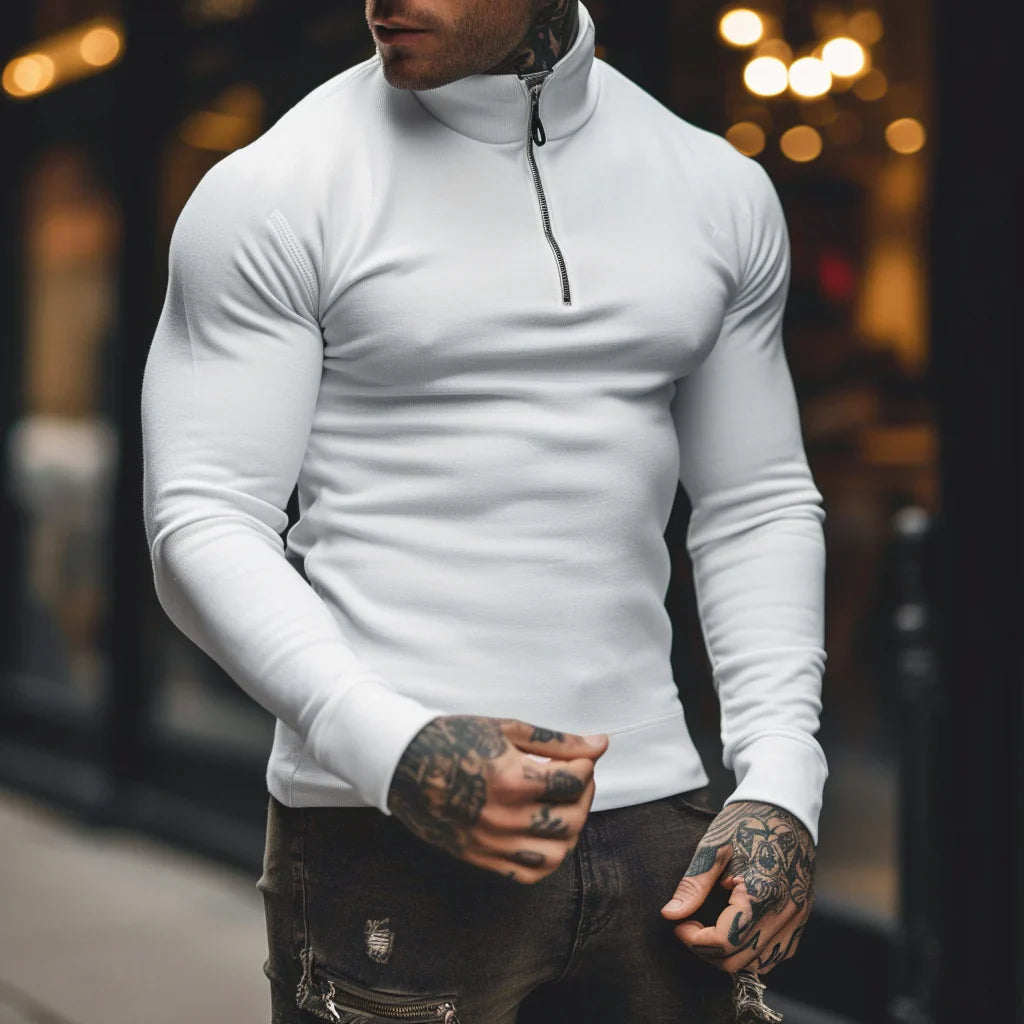 R&B | Muskel Fit Halbzip Pullover - Stilvoll & Bequem