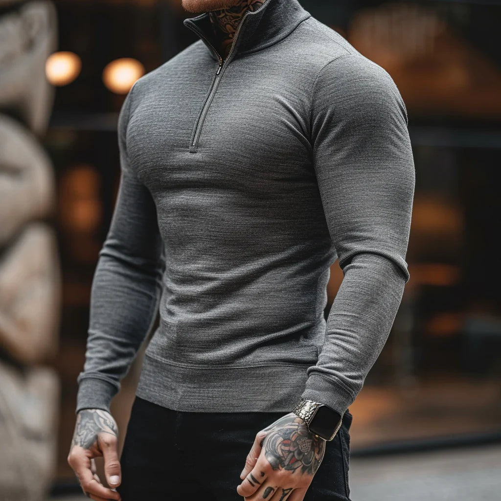 R&B | Muskel Fit Halbzip Pullover - Stilvoll & Bequem