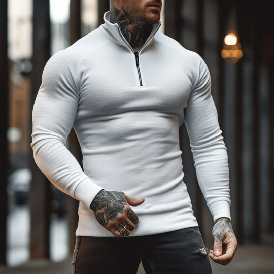 R&B | Muskel Fit Halbzip Pullover - Stilvoll & Bequem