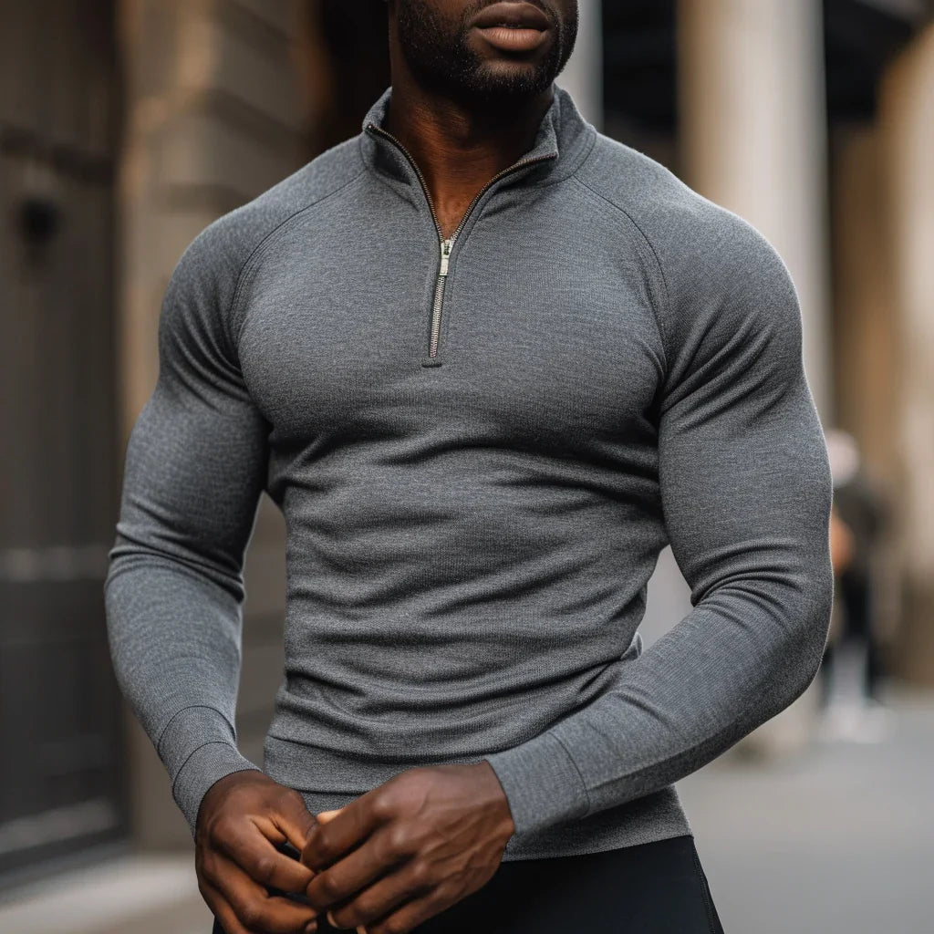 R&B | Muskel Fit Halbzip Pullover - Stilvoll & Bequem