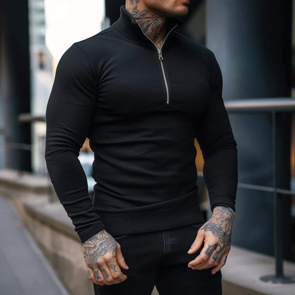 R&B | Muskel Fit Halbzip Pullover - Stilvoll & Bequem