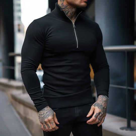 R&B | Muskel Fit Halbzip Pullover - Stilvoll & Bequem