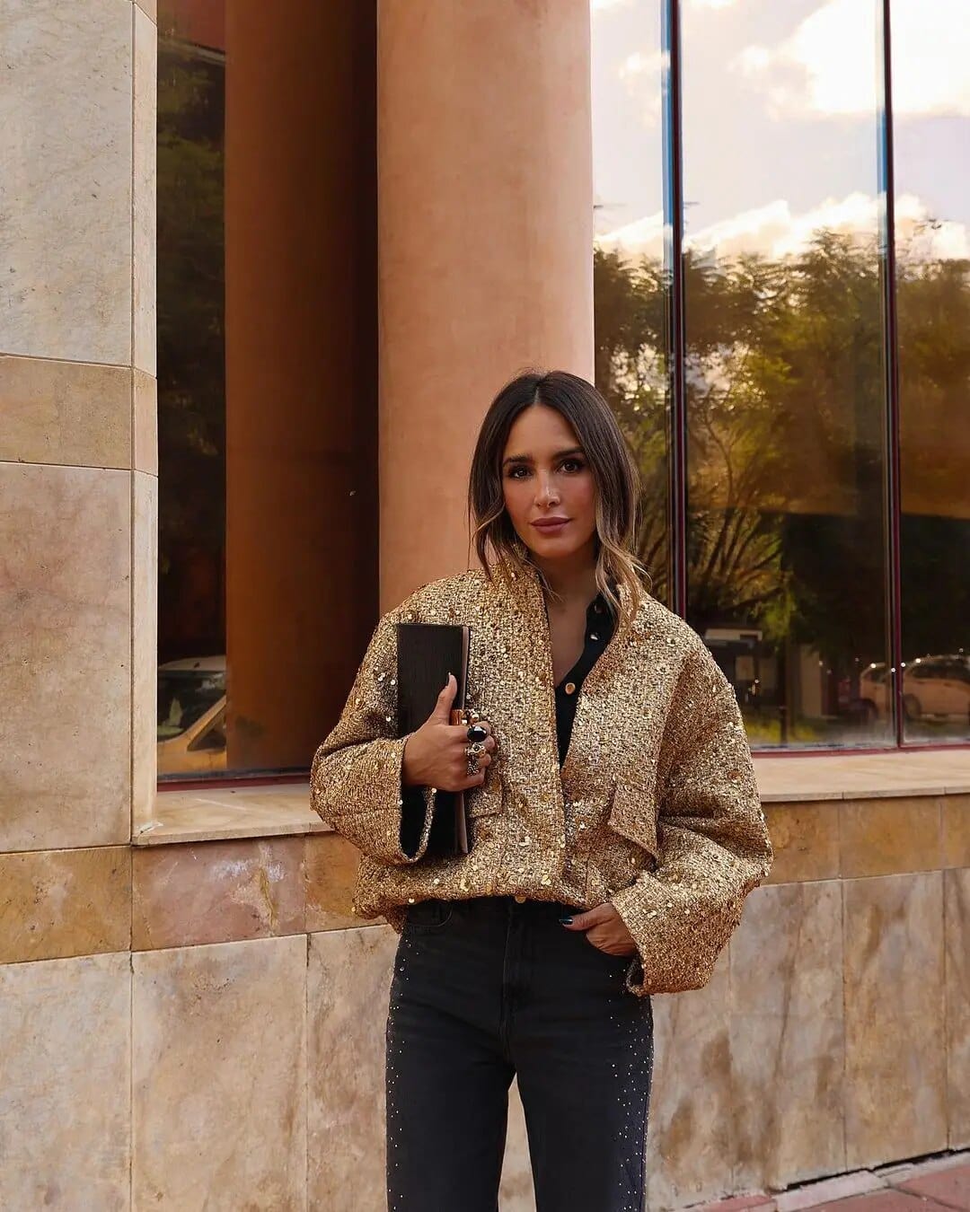 R&B | Glitzer Bomberjacke