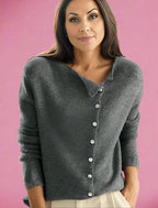 R&B | Cardigan mit asymmetrischem Knopfdesign