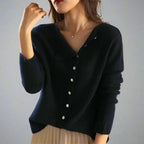 R&B | Cardigan mit asymmetrischem Knopfdesign