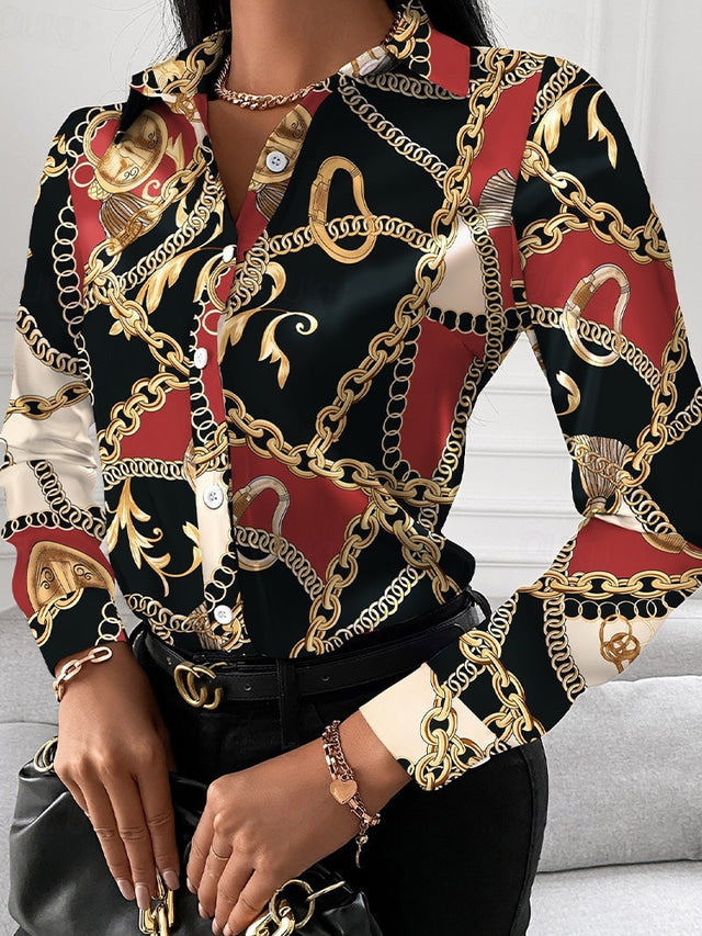 R&B | Schicke Damenbluse mit Goldenen Details