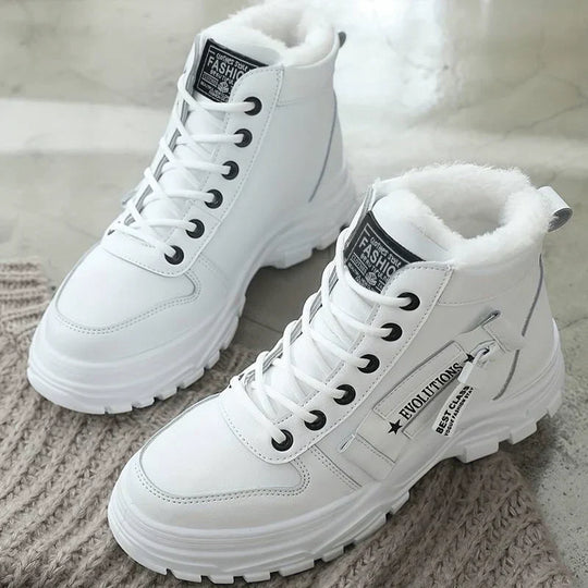 Warme LederWinterstiefel Mit Robuster Profilsohle R&B