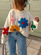 R&B | Floral Strickpullover für Damen