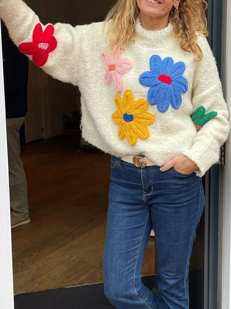 R&B | Floral Strickpullover für Damen