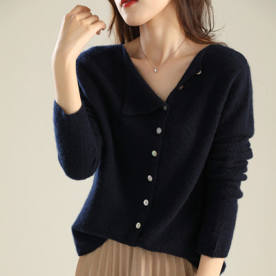 R&B | Strickjacke Weiches Strick Knopfverschluss Bequemer Lässiger Schnitt