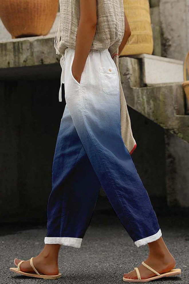 R&B | Lässig Einzigartig Bedruckte Knopf-Taschen-Hose