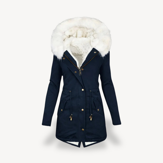 R&B | Damen Kunstpelz Kapuzen Parka Jacke