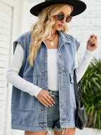 R&B | Neues Denim-Weste Sommermode-Trend Denim Ärmellose Weste