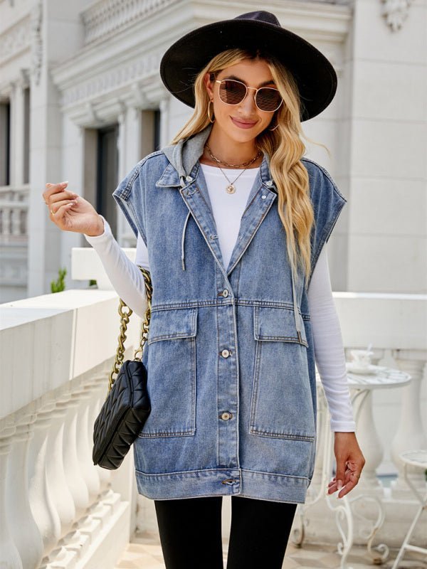 R&B | Neues Denim-Weste Sommermode-Trend Denim Ärmellose Weste