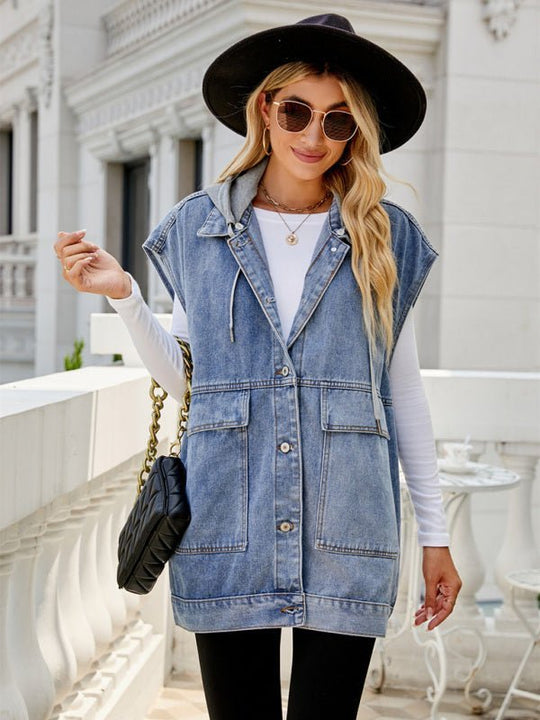 R&B | Neues Denim-Weste Sommermode-Trend Denim Ärmellose Weste