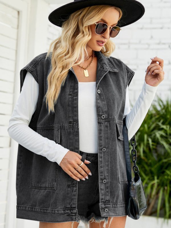 R&B | Neues Denim-Weste Sommermode-Trend Denim Ärmellose Weste
