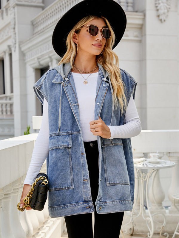 R&B | Neues Denim-Weste Sommermode-Trend Denim Ärmellose Weste