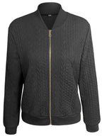 R&B | Legere Bomberjacke mit Textur und Reißverschluss