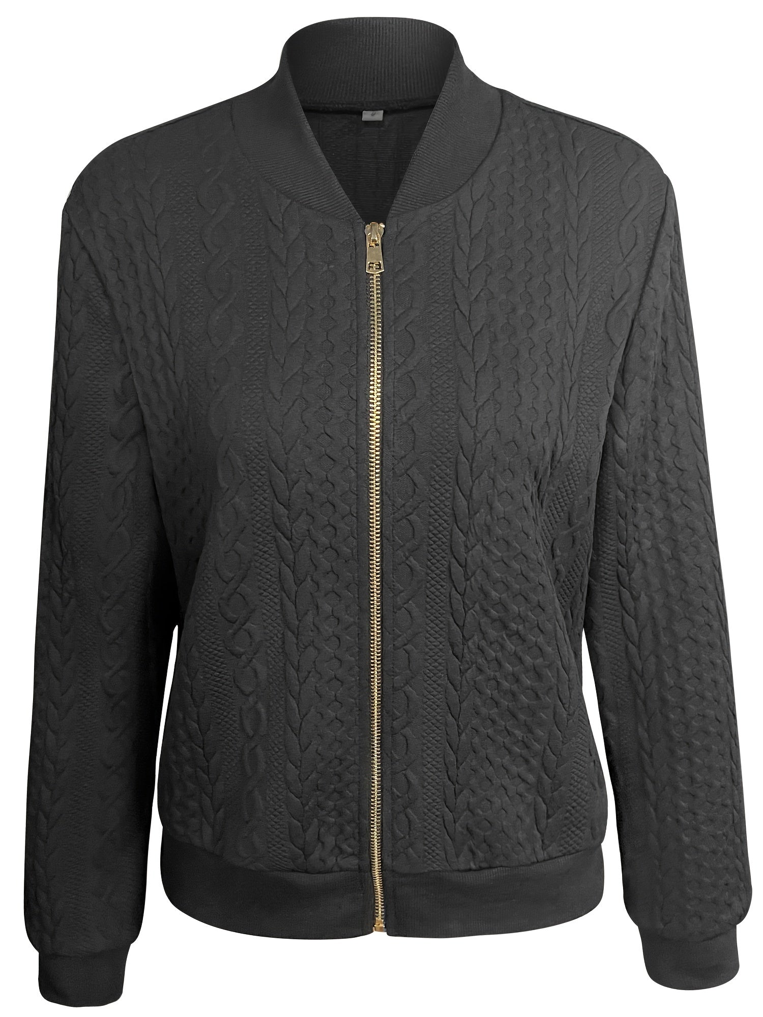 R&B | Legere Bomberjacke mit Textur und Reißverschluss