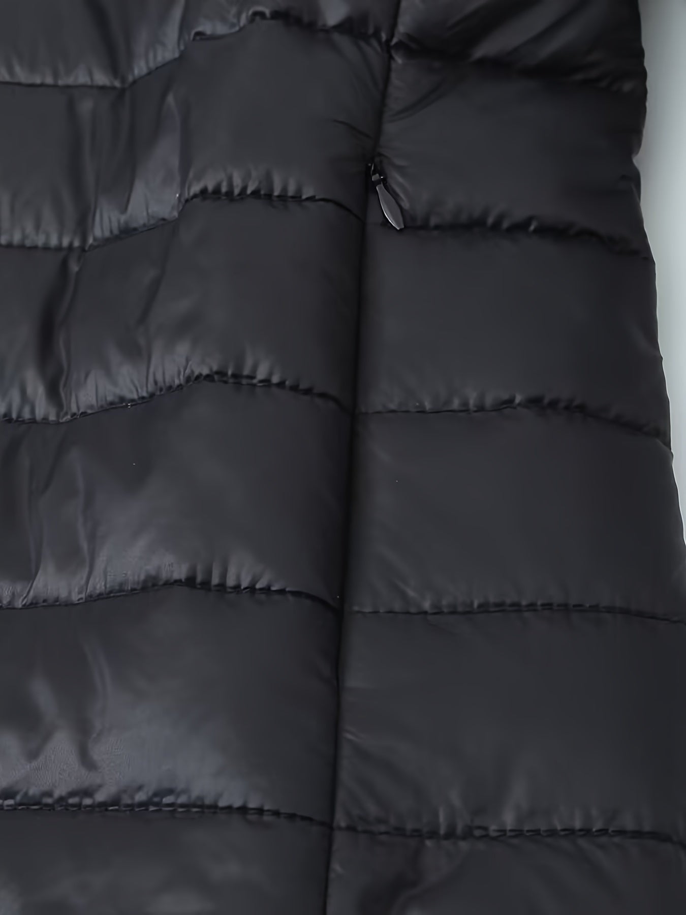 R&B | Warme Puffy-Jacke mit Reißverschluss und Kunstpelzfutter