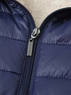R&B | Warme Puffy-Jacke mit Reißverschluss und Kunstpelzfutter