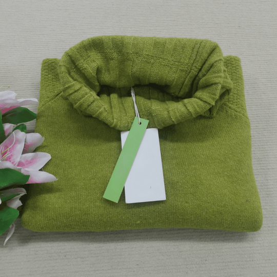 R&B | Übergroßer Strickrollkragenpullover In Grasgrün