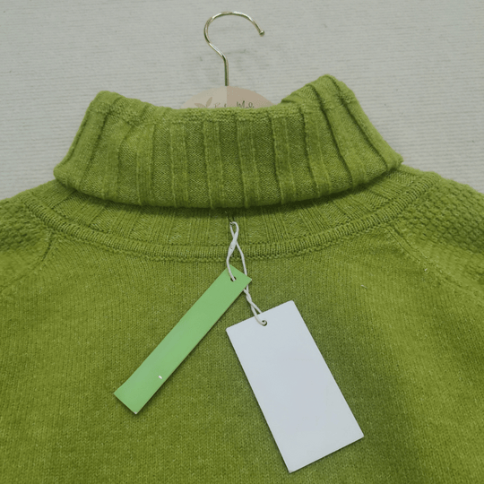R&B | Übergroßer Strickrollkragenpullover In Grasgrün