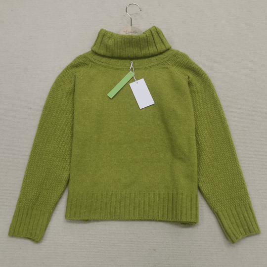 R&B | Übergroßer Strickrollkragenpullover In Grasgrün