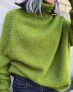 R&B | Übergroßer Strickrollkragenpullover In Grasgrün