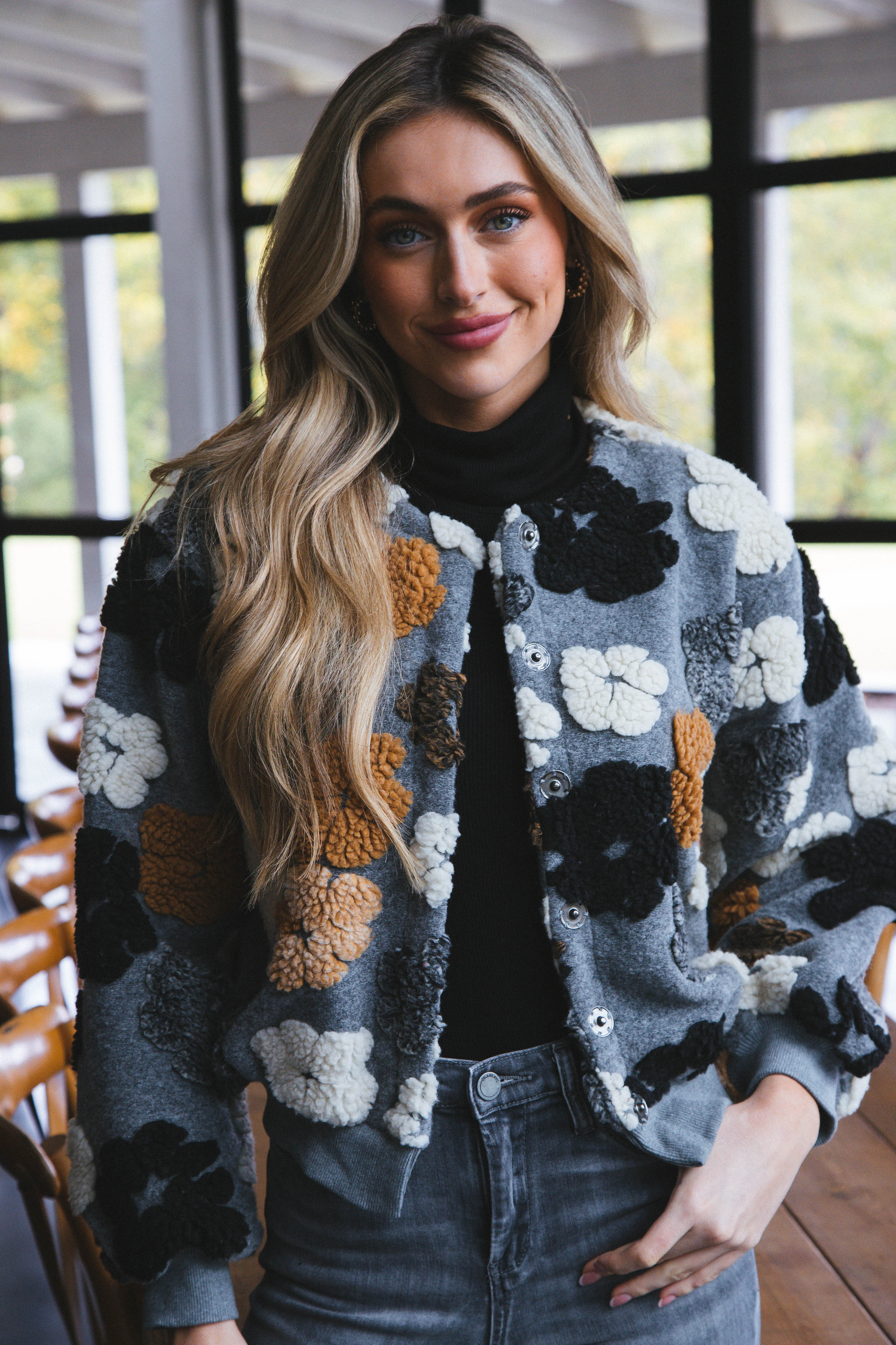 R&B | Gefrorene Blume Sherpa Jacke