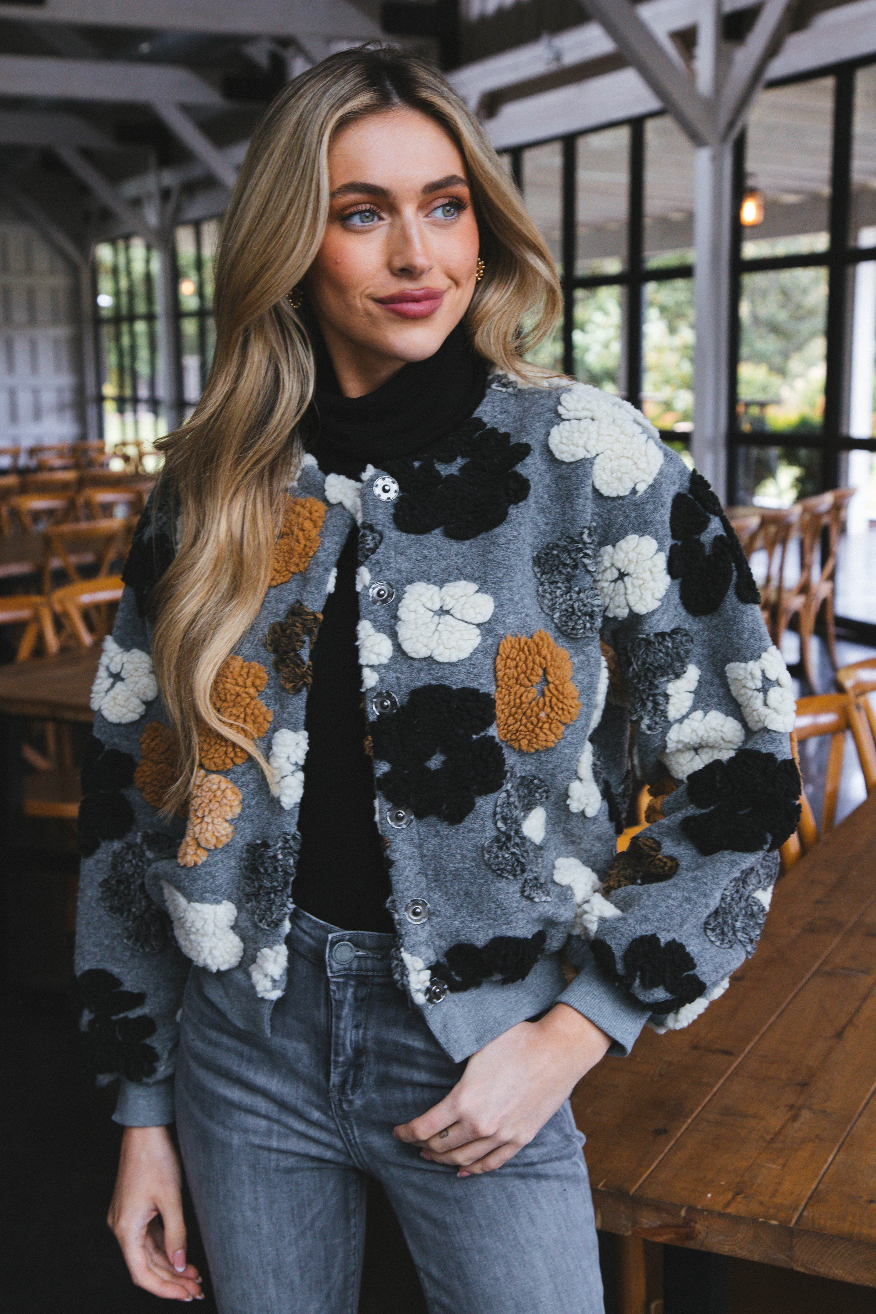 R&B | Gefrorene Blume Sherpa Jacke