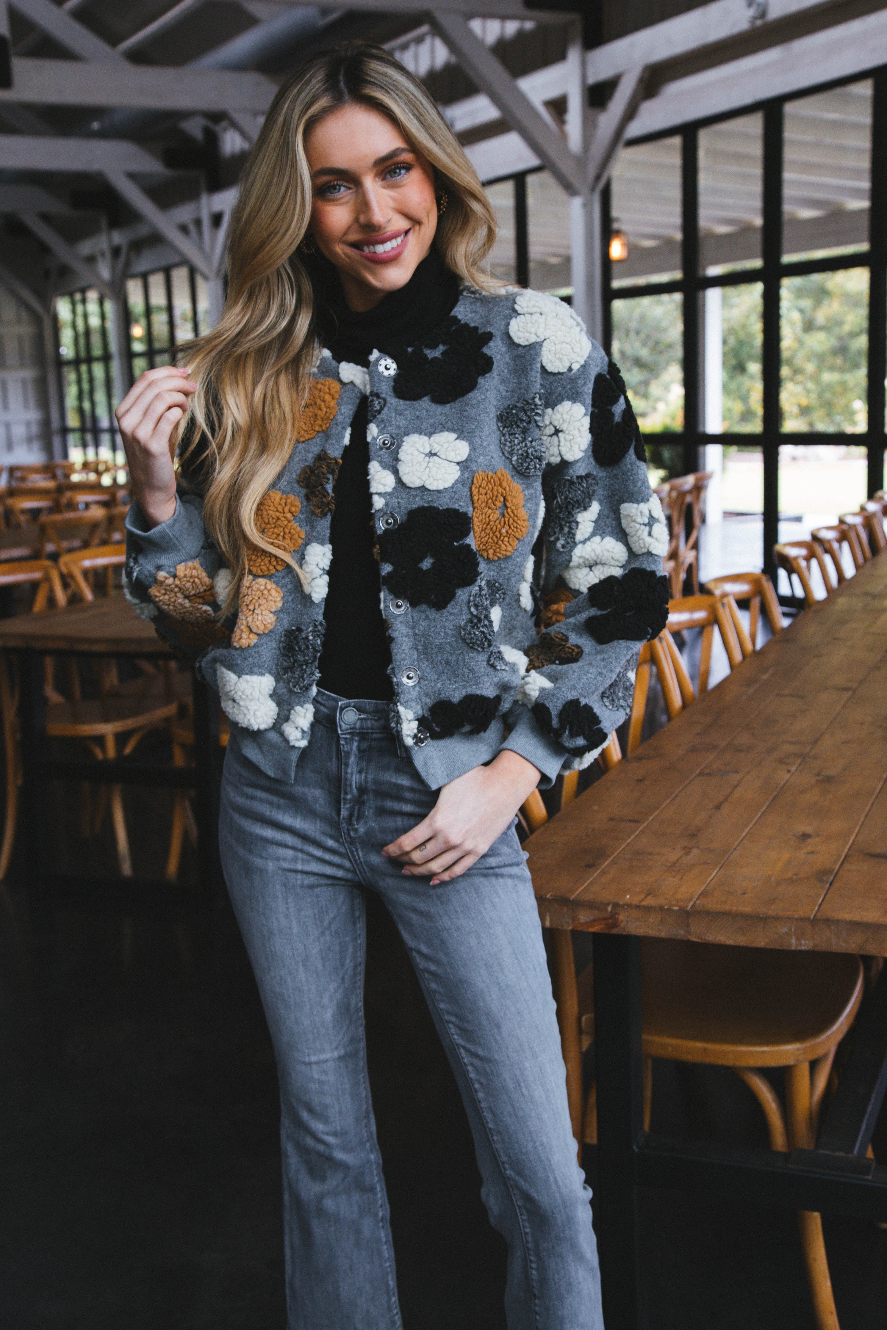R&B | Gefrorene Blume Sherpa Jacke
