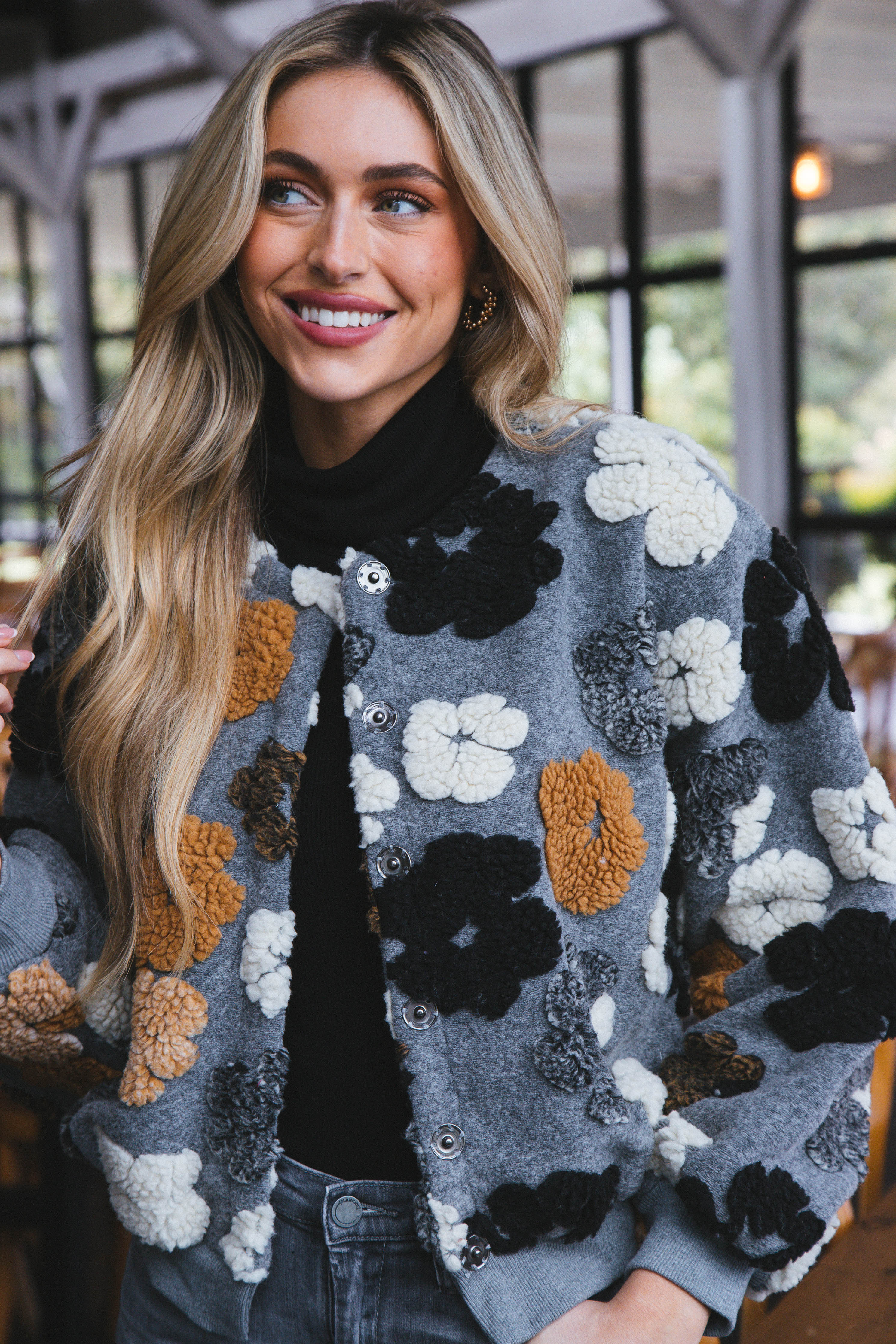 R&B | Gefrorene Blume Sherpa Jacke