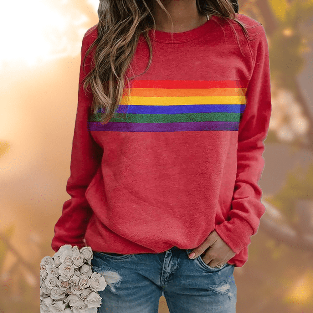 R&B | Regenbogenstreifen Sweatshirt