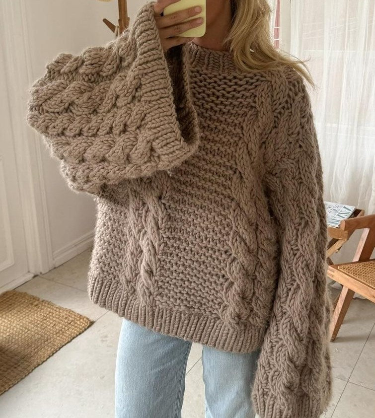R&B | Grober Zopfmusterpullover